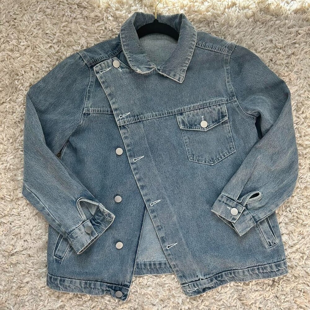 asymmetrical denim jacket